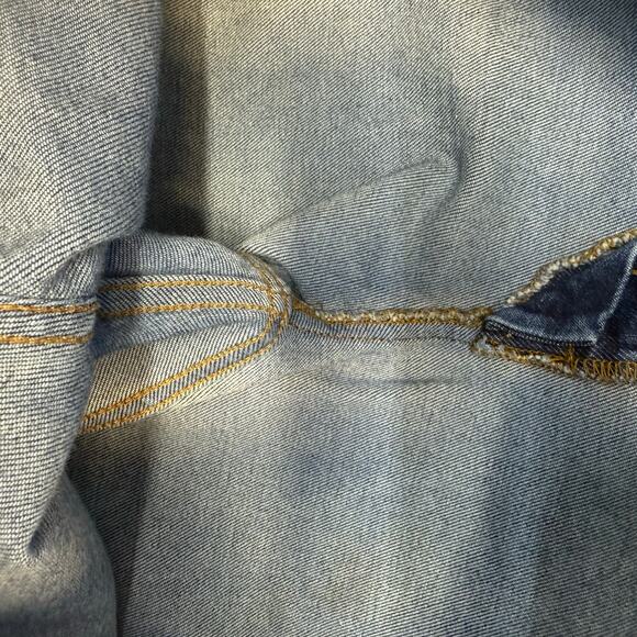 Vervet Blue Jeans Women's 32 (14) Ankle Skinny Button Fly Factory Distressing - Picture 8 of 13